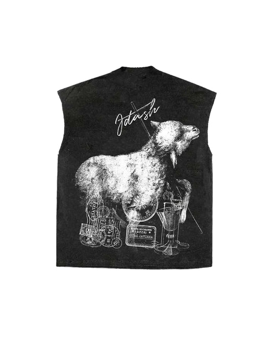 Sleeve-Less Graphic Goat